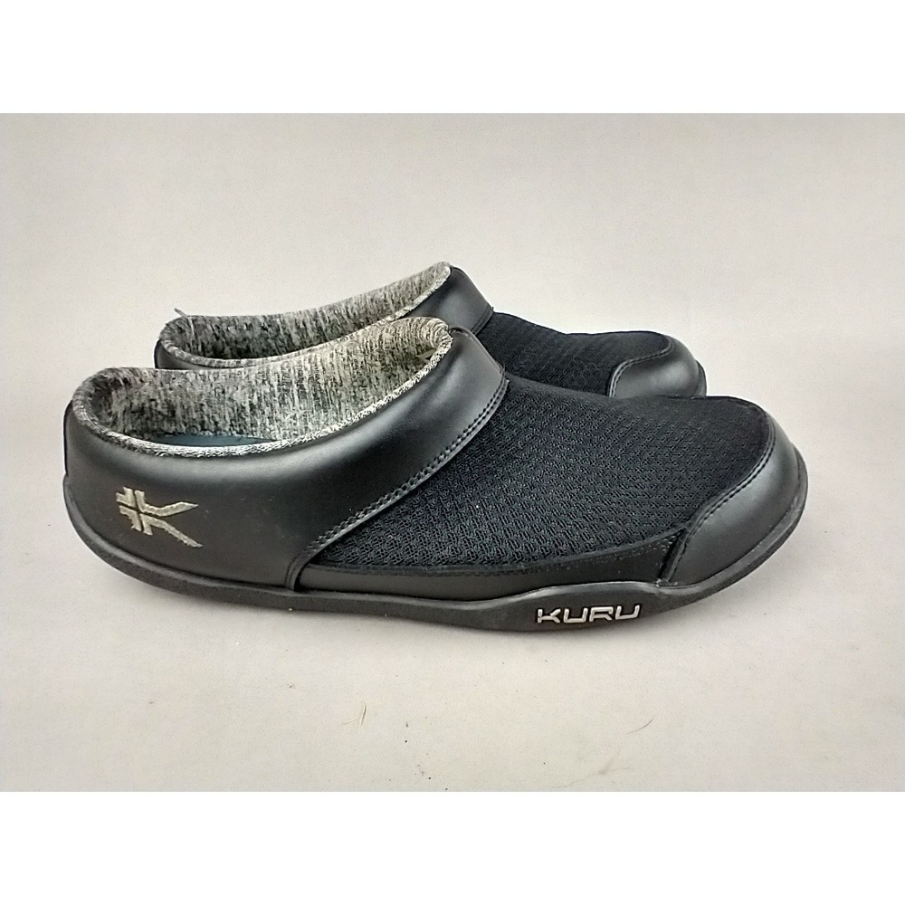 Kuru Draft Men's Black Slip On Orthotic Mules Shoes Size 10.5 Medium NO INSOLES